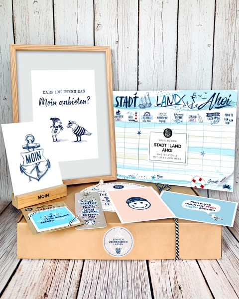 Maritime Geschenkbox - Geschenkset Moin großer Schnack