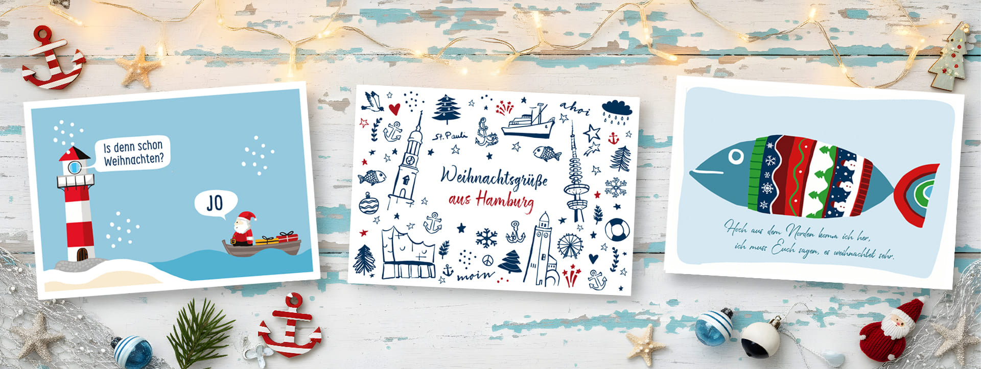 Lustige Weihnachtskarten entdecken