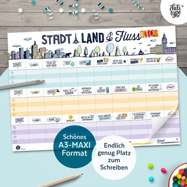 Stadt Land Fluss Kategorien Witzig