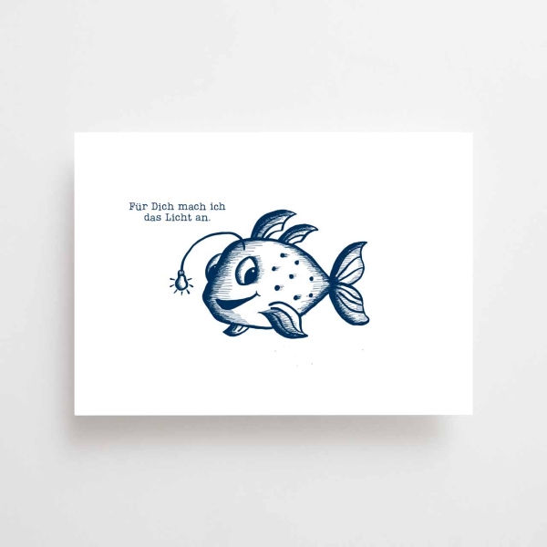 Postkarte - Licht an
