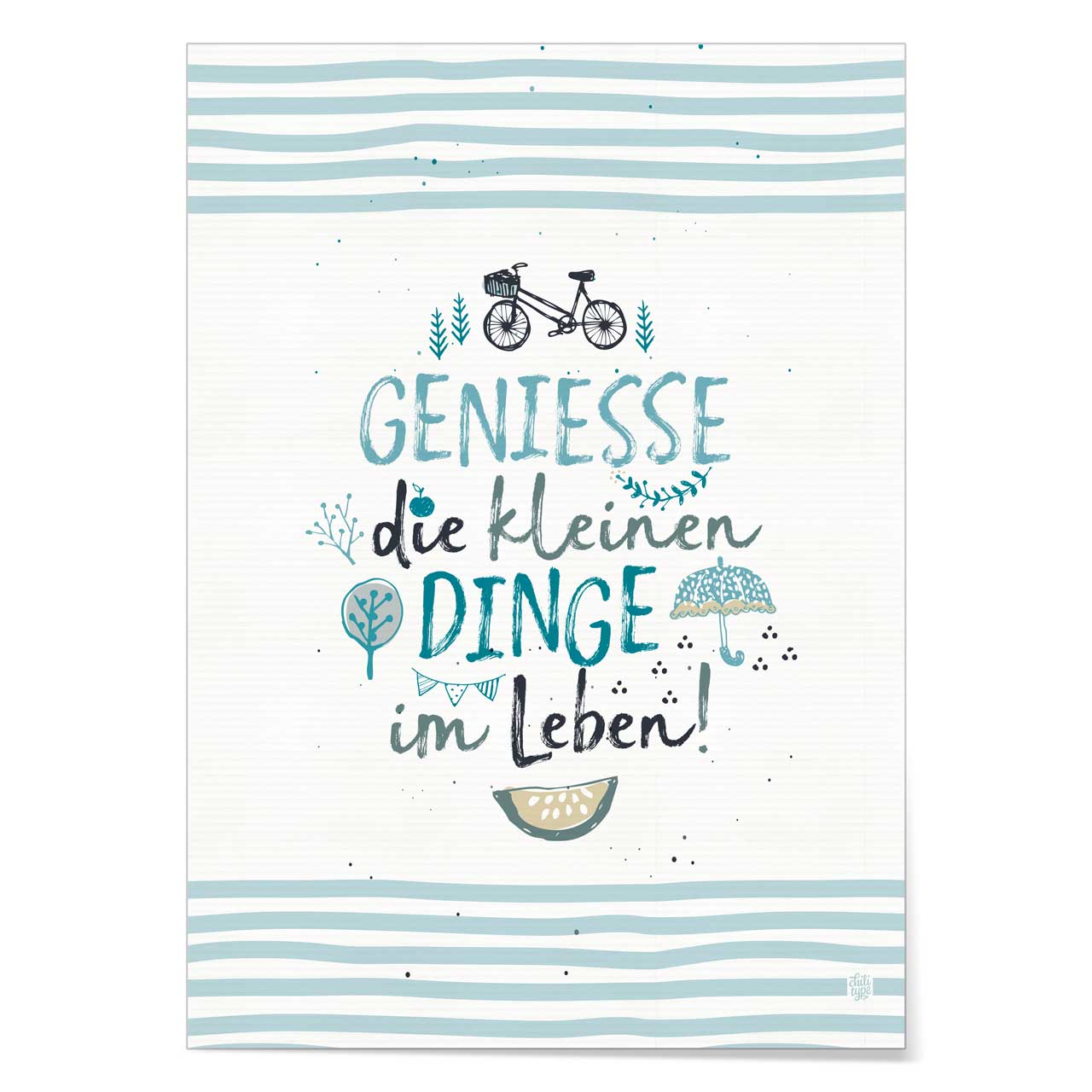 Schätze Die Kleinen Dinge Im Leben Sprüche Poster in Premium-Qualität | Kleine Dinge | chili type