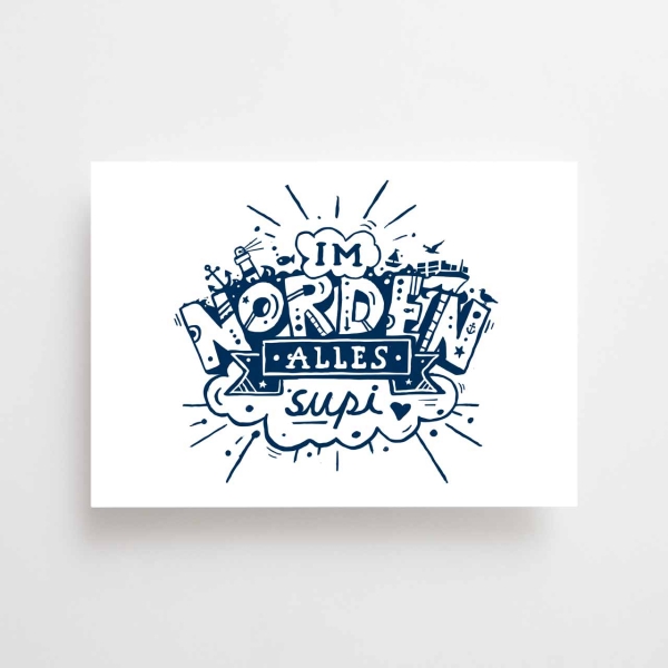 Postkarte - Im Norden alles supi