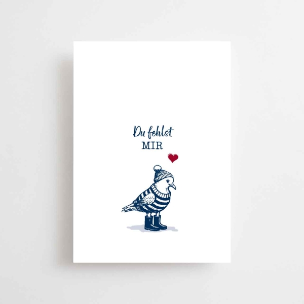 Postkarte - Du fehlst mir