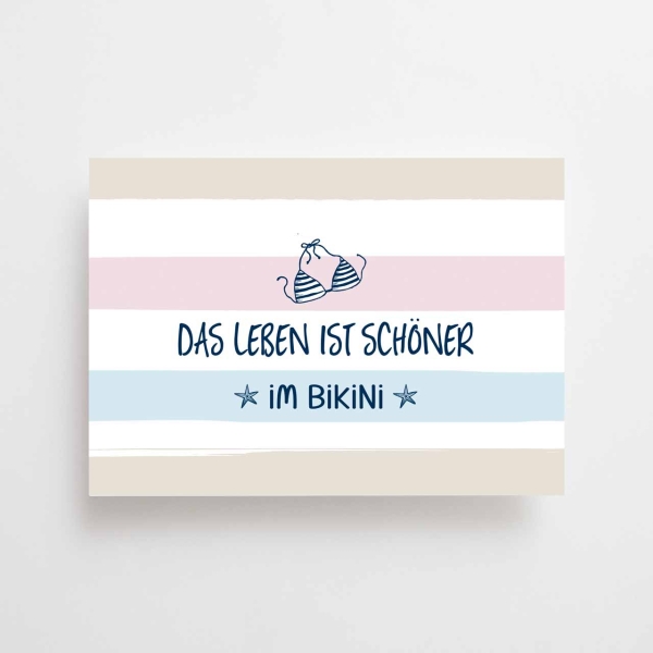 Postkarte - Schöner im Bikini