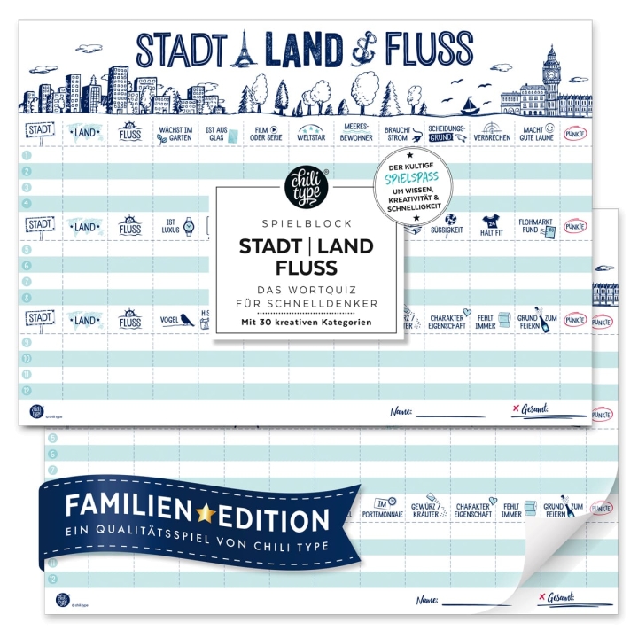 Quatschkopf Winter – Stadt Land Fluss Alternative Mit 35 Kategorien, Familienspiel Ab 9 Jahre