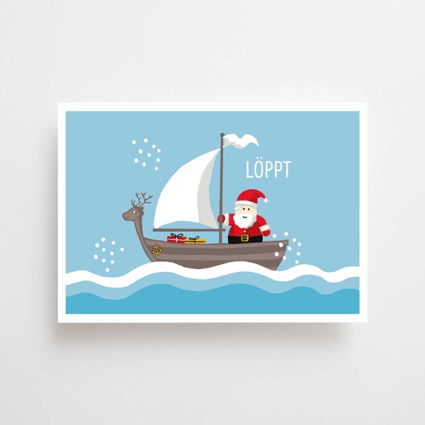 Weihnachtskarte maritim Löppt